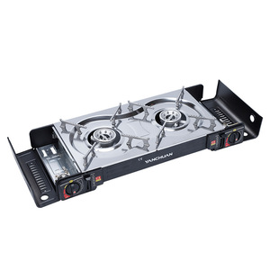 Estufa de <span class=keywords><strong>Butano</strong></span> Portátil de Doble Quemador Multiusos para Acampar al Aire Libre, Cocina de Supervivencia para Asar Carne al Estilo Coreano - Product Image 4