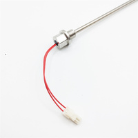 316 Acero inoxidable atornillado NPT Clase B Cable de PTFE de 3 hilos Sonda RTD PT100 para aplicaciones de bebidas y alimentos