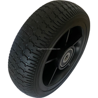 9 pouces 9x3 6.5*2 pouces plat gratuit petit anti-crevaison solide en caoutchouc roulette pneu poussette jouets pelouse Mover chariot électro voiture roues