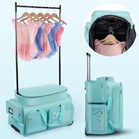 Échantillon gratuit, sacs à vêtements pliables et portables avec logo personnalisé, sacs à vêtements pliables avec roulettes, sac à vêtements pour costumes de danse avec support