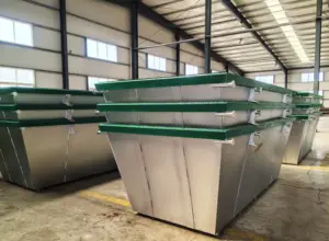 4 metre Metal atlama kutusu çöp konteyneri 6M3 atlama kutusu Metal atık çöp konteynırları satılık