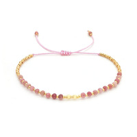 Bracelet tendance pour femme en pierre naturelle de grappe de fer, apatite bleue, petites perles facettées en forme de boule, pierres semi-précieuses