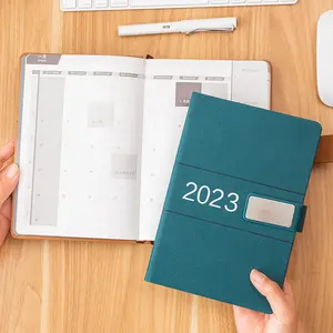 2024 Agenda calendrier Journal Agenda personnalisé en cuir Pu A5 à couverture rigide quotidien hebdomadaire Agenda mensuel carnet avec serrure magnétique