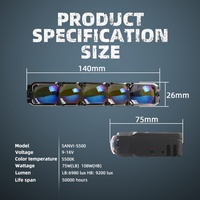Sanvi S500 12V Nouveau projecteur LED de calandre avant pour voiture, phare antibrouillard avec ventilateur pour tout-terrain