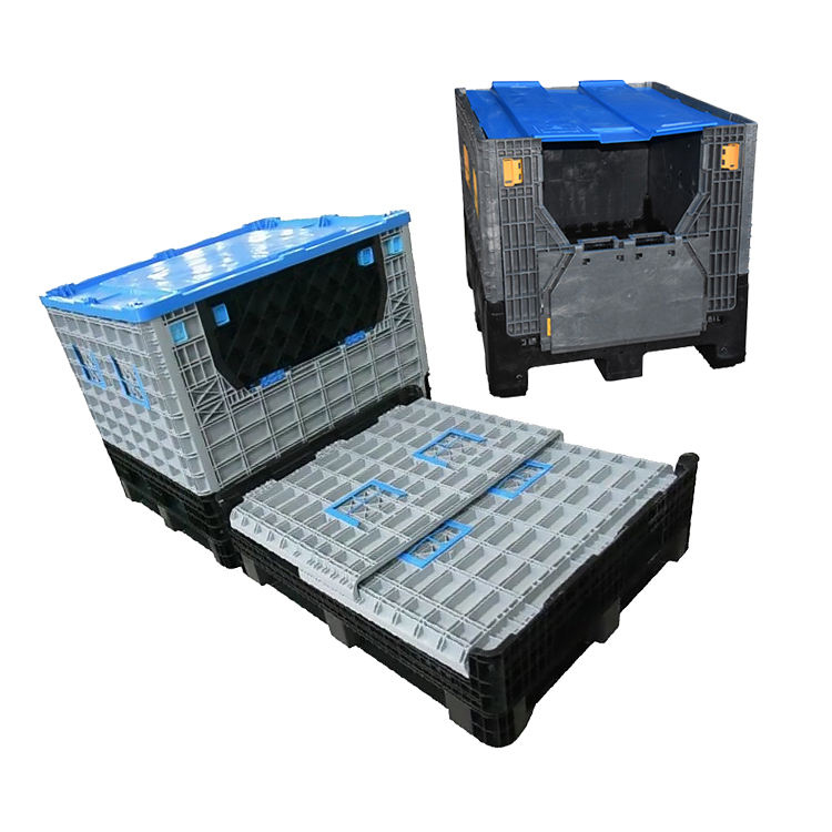 Распродажа, пластиковый складной контейнер для фруктов с крышками, складная коробка для поддонов для овощей, индивидуальные услуги