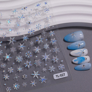 Cristal diamant bleu <span class=keywords><strong>flocon</strong></span> <span class=keywords><strong>de</strong></span> <span class=keywords><strong>neige</strong></span> Nail Art autocollant 5D Relief en trois dimensions bronzant argent <span class=keywords><strong>flocon</strong></span> <span class=keywords><strong>de</strong></span> <span class=keywords><strong>neige</strong></span> ongles autocollant bijoux - Product Image 1