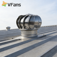 Ventilateur de toit à turbine VFans, ventilateur d'évacuation de toit à énergie éolienne pour la ventilation naturelle des usines et entrepôts