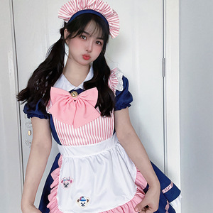 Japanese Style Maid Costume Women's Cosplay Dress With Apron And Bow For Anime Convention Performance - Product Image 3