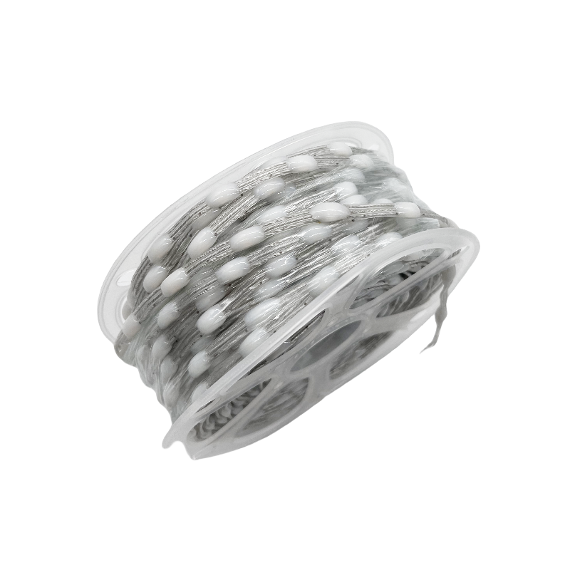 DC12V 1000ct RGB LED Pebble Pixel String Light Addressable Full Color IP65 Christmas Outdoor Black/Clear Wire Fairy String