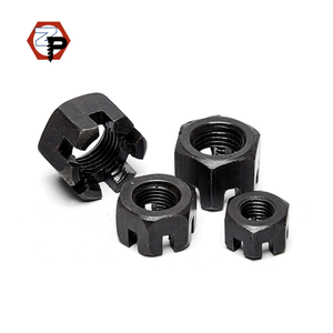Fabricant OEM Acier inoxydable DIN935 Oxyde noir de zinc M4 M5 M6 M8 M10 Écrou hexagonal à château Écrou hexagonal à fente - Product Image 2