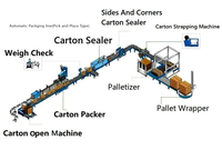 Robot de palettisation personnalisé entièrement automatique Ligne d'emballage automatisée de boxe en papier Monteur de carton Machines à sceller multi-tension