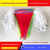 Drapeaux de sécurité triangulaires personnalisés colorés Forte, cordes de drapeaux en nylon non réfléchissants, mariage, ouverture, célébration, avertissement