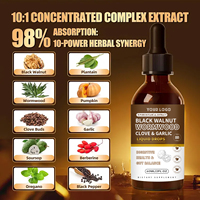 Gouttes liquides à base de plantes avec extrait de noix noires, d'armoise, de clou de girofle et d'ail pour le soutien digestif – Complément alimentaire OEM ODM