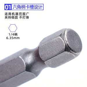 Clé à douille hexagonale 1/4 po, tête hexagonale, qualité industrielle, acier au chrome-vanadium, finition sablée - Product Image 1