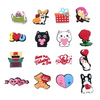 Schoencharms van PVC, rood hart, Valentijnsdag, voor klompen, decoratie, liefde, accessoires, gespen