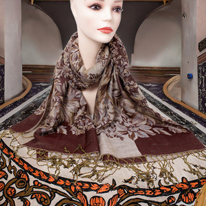 Women's Spring Woven Reversible <strong>Paisley</strong> <strong>Pashmina</strong> Shawl Wrap Long Turkish Head <strong>Scarf</strong> - Product Image 3