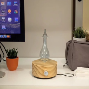 Premium 20ml Electric Desktop Aroma therapie Diffusor Holzglas Wasserloses ätherisches Öl für den Innenbereich Mini-<span class=keywords><strong>Duft</strong></span> maschine - Product Image 2