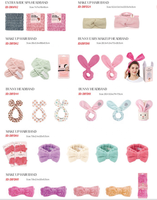 Serre-têtes en gros avec nœuds à sequins, bandeaux en polaire corail multi-styles pour le SPA et les soins de la peau