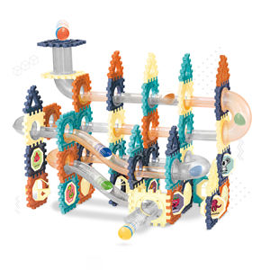 โดมิโนอิฐเพื่อการศึกษาสำหรับเด็กของเล่นสำหรับเด็กบล็อกตัวต่อเพื่อการแข่งขันสร้างเสริมหินอ่อน3D - Product Image 5