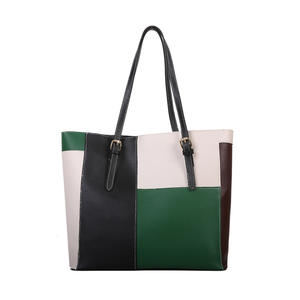 Bolso Tote de Gran Capacidad para Mujer, Diseño Color Block, Estilo Retro, para Llevar al Hombro o Bajo el Brazo, Otoño 2026 - Product Image 5