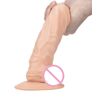 Gerçekçi 10 inç Flesh kahverengi siyah renk <span class=keywords><strong>Dildo</strong></span> Penis seks oyuncakları kadınlar için Dildos - Product Image 5