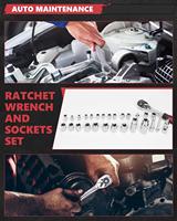 Kit d'Outils de Réparation Domicile et Automobile 286 Pièces avec Boîte à Outils à Roulettes, Perceuse sans Fil 21V et OEM en Acier Inoxydable