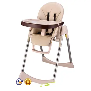 Cadeira balanço de plástico para bebê limpo, balanço elétrico com bandeja removível para alimentação de bebê