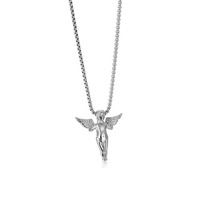 Vente en gros de bijoux transfrontaliers Style européen et américain Pendentif d'ange plaqué Chihuahua Ailes d'ange