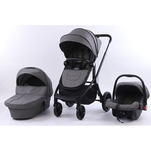 Cochecito <span class=keywords><strong>de</strong></span> bebé portátil 4 en 1 con reposapiés ajustable y ruedas <span class=keywords><strong>de</strong></span> PU, <span class=keywords><strong>cuna</strong></span> para dormir, cesta <span class=keywords><strong>de</strong></span> transporte, para venta al por mayor - Product Image 1