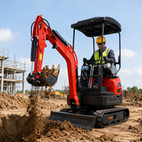 LIVRAISON GRATUITE Mini-excavatrice sur chenilles hydraulique automatisée 1,8 tonne