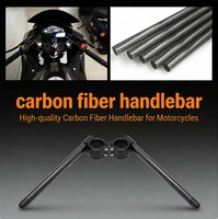 Tube en fibre de carbone haute résistance 22 mm DE 19 mm DI 7/8'' enroulé en spirale 3K pour guidon de moto et applications robotiques