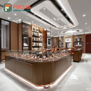Mostrador de Exhibición de Joyería Moderno y Personalizado, Fabricante de Mostradores de Exhibición con Marco de Madera para Centros Comerciales - Product Image 6