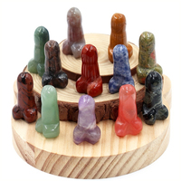 Dildo de Cristal de Cuarzo Rosa Natural al por Mayor, Varita de Piedras Curativas Talladas a Mano, Artesanía de Pene para Colgante o Regalo