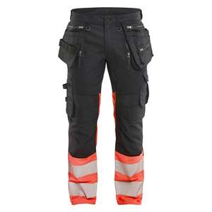 BLAKLADER - 113011499955C48 Pantalon haute visibilité stretch noir/rouge-EAN 7330509950098 HI-VIS WORKWEAR - Product Image 1