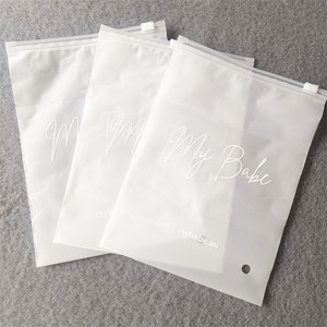 Bao bì Dây Kéo Màu Đen túi, quần áo nhựa bao bì túi gói PVC PE an ninh bên miếng vải hình tam giác túi Chất lượng cao tùy chỉnh màu đen - Product Image 2