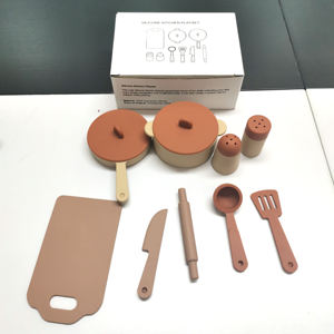 Nuovo Set Giocattolo da Cucina per Bambini, Gioco di Ruolo <span class=keywords><strong>Chef</strong></span>, Set di Utensili da Cucina in Silicone per l'Apprendimento dei Bambini - Product Image 5
