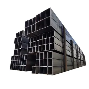 מפעל סין שחור מרובע מלבני צינור וצינורות פלדה מגולוון ללא תפרים צינור פלדה מרובע