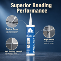 Scellant adhésif en silicone FEIDU FD-6000 pour l'étanchéité des fenêtres et des portes extérieures, résistant aux intempéries et aux UV, pour usage en construction