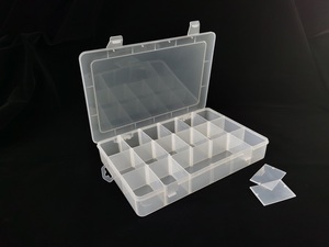 Contenedor <span class=keywords><strong>de</strong></span> Almacenamiento Transparente al por Mayor, Caja <span class=keywords><strong>de</strong></span> Plástico con 18 Compartimentos Extraíbles - Product Image 5