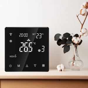 מסך מגע זכוכית, בקר טמפרטורה דיגיטלית מזגן תרמוסטט ac לתכנות מדי שבוע - Product Image 5