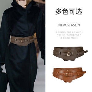 Ceinture en cuir de vache véritable pour femmes, boucle en cuivre, 6,5 cm de large, ceinture décontractée durable et tendance - Product Image 1