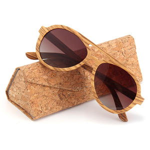 Gafas de sol de madera Conchen para hombre, montura ovalada, polarizadas, protección UV400, para conducir, W3038 - Product Image 2