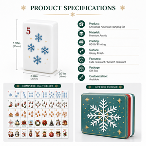MeldVerse - Juego de Mahjong Americano de Lujo Estético, Acrílico Premium, 4 Jugadores, Personalizado, Duradero, Portátil, para Noches Familiares y Festivas - Product Image 3