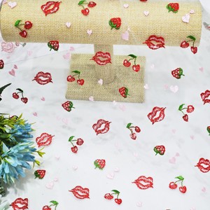 ملابس داخلية مثيرة قماش شبكي دانتيل مطرز على شكل شفة ملونة للنساء ملابس داخلية - Product Image 2