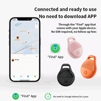 Pelacak Bluetooth Portabel Kompatibel dengan Find My iOS, GPS Anti Hilang untuk Kunci Mobil, Hewan Peliharaan, Dompet, dan Koper
