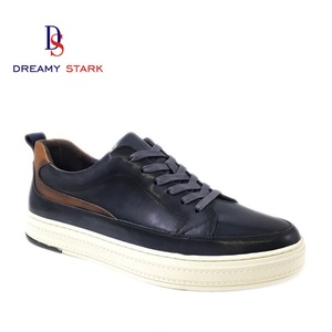 Chaussures en cuir de vache véritable bicolores pour hommes, logo personnalisé, baskets faites à la main, respirantes, chaussures de marche, chaussures de mariage, confortables et souples - Product Image 1