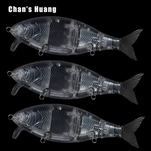 Чистые искусственные рыболовные приманки Chan's Huang, 18,5 см, 60 г, оптовая цена, приманка для ловли щуки, окуня, Неокрашенная приманка, прозрачные тела, свимбейт