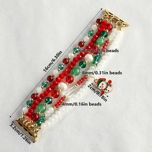 New Bohemian Phong Cách Sáng Tạo Ban Nhạc Đồng Hồ Vòng Đeo Tay, Nhiều Màu Đá Tự Nhiên Thủy Tinh Thủ Công Đính Cườm Đàn Hồi Dây Đeo Đồng Hồ - Product Image 6