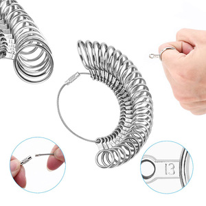 27pcs Circle US 1-13 <strong>Ring</strong> <strong>Measuring</strong> <strong>Tool</strong> Kit Metal <strong>Ring</strong> Size Mandrel <strong>Ring</strong> Sizer Finger Gauge Essential Jewelry Making <strong>Tools</strong> - Product Image 6