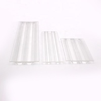 Diffuseur optique transparent pour lampes LED linéaires à extrusion, double concave asphérique, lentille SMD PC/PMMA